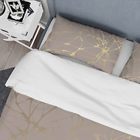 Designart 'Golden Marble Design II' Mid-Century Duvet Cover Set