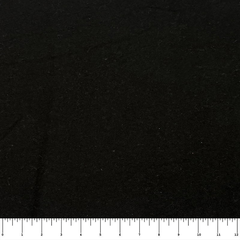 Feldman Black Solid Cotton Flannel