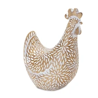 Etched Chicken Figurine Set