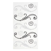 12 Packs: 10 ct. (120 total) Black & Silver Rhinestone Flourish Stickers by Recollections™