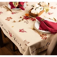 DII® 104" Rustic Leaves Print Tablecloth