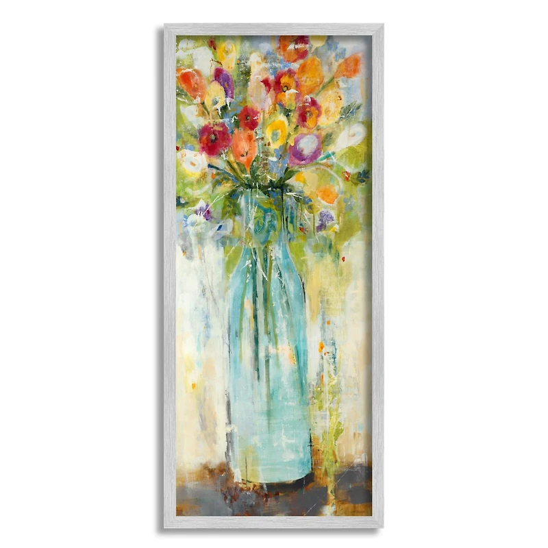 Stupell Industries Rustic Spring Bouquet Abstract Organic Shapes Framed Wall Art