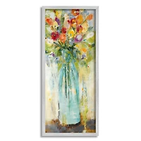 Stupell Industries Rustic Spring Bouquet Abstract Organic Shapes Framed Wall Art