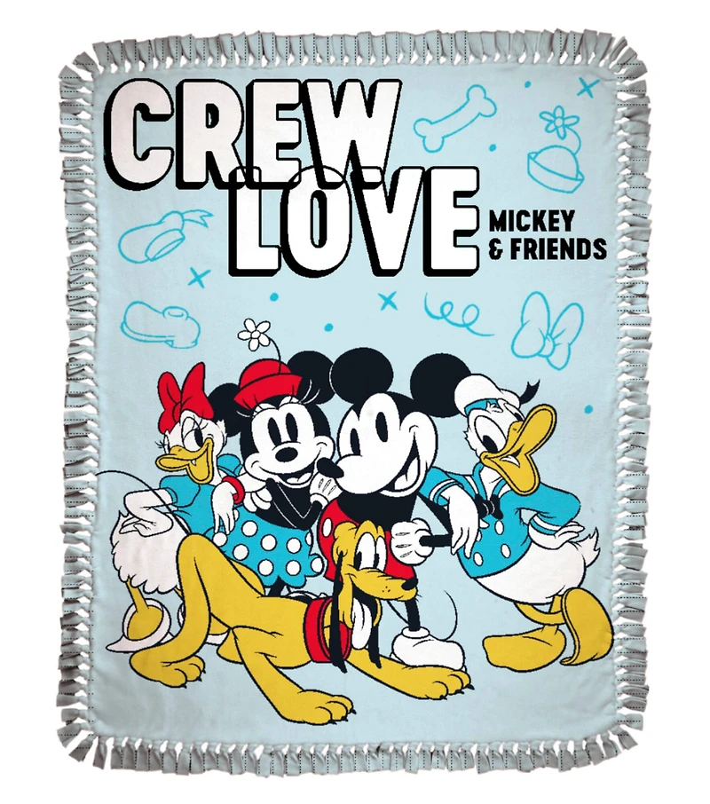 Disney® 48" Mickey & Friends Crew Love No Sew Fleece Throw Kit