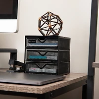 Mind Reader Geometric Sculpture Black