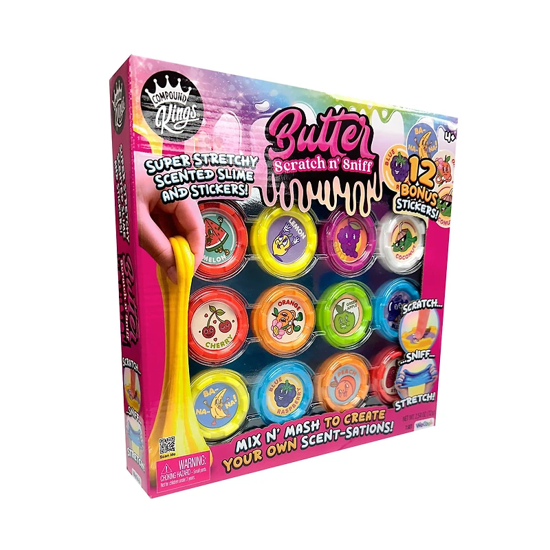 Compound Kings® Butter Scratch n' Sniff Scented Slime & Stickers