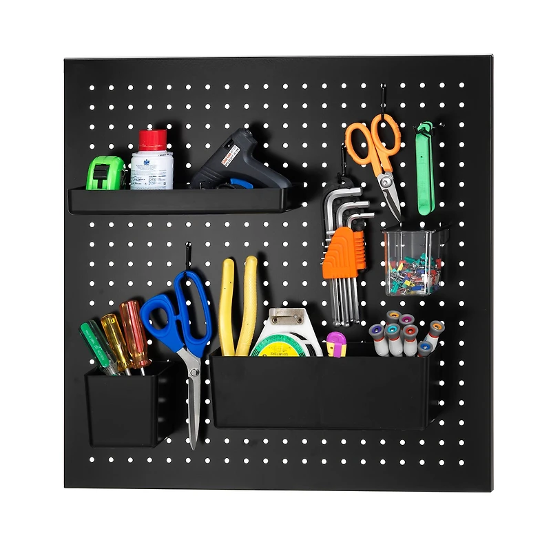 22" Black Metal Pegboard by Simply Tidy®
