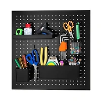 22" Black Metal Pegboard by Simply Tidy®