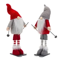 14.25" Skiing Gnome Figurine Set