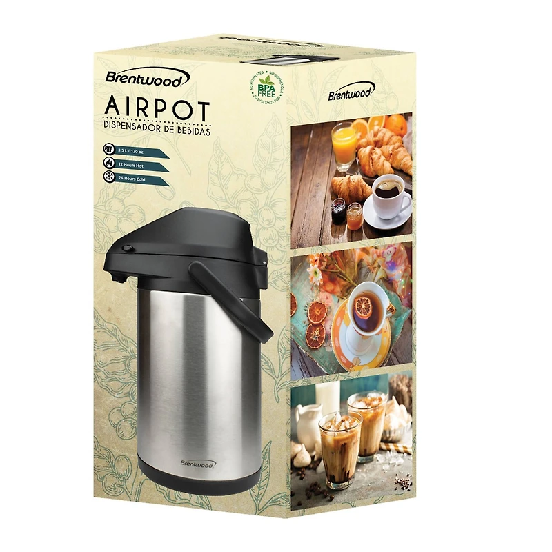 Brentwood Airpot Hot & Cold Drink Dispenser, 3.5L