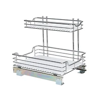 Household Essentials Glidez Lined 2-Tier Cabinet Organizer