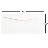 JAM Paper 4" x 9.5" White Business Envelopes, Bulk