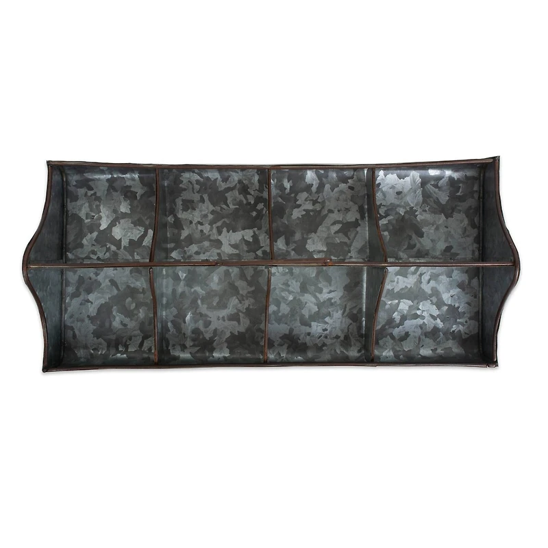 DII® 18" Galvanized Metal Farmhouse Caddy Tray