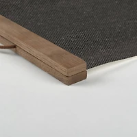 Cream Leaf Teak Hanging Canvas