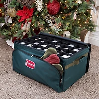 TreeKeeper 72ct. 4" Christmas Ornament Storage Box with Front Pocket