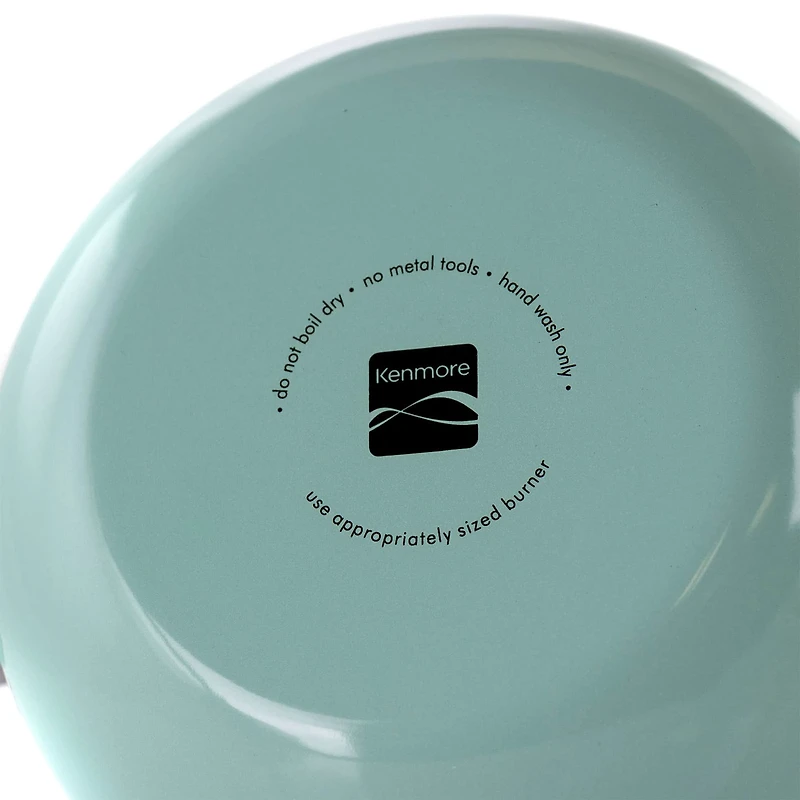 Kenmore® 1.5qt. Blue Enamel on Steel Whistling Tea Kettle