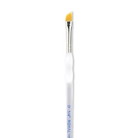 Soft-Grip Golden Taklon Long Handle Angular Brush, 1/4"