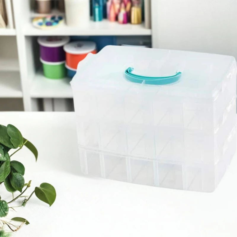 We R Memory Keepers® 3-Tier Snap Box Translucent Plastic Storage Case