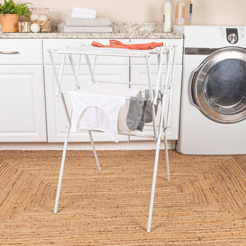 Household Essentials 34" White Clothes Drying Rack