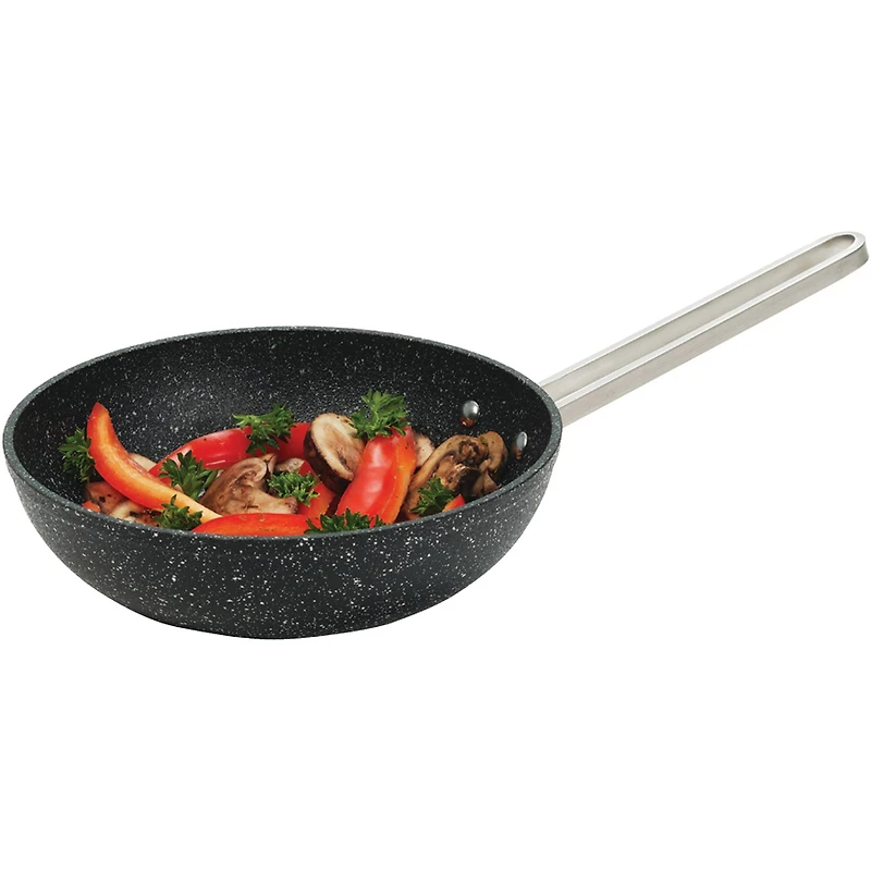 THE ROCK by Starfrit 7.08" Personal Wok Pan With Stainless Steel Wire Handle