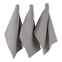 DII® Gray Recycled Cotton Waffle Dish Towels, 6ct.