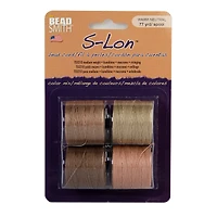 The Beadsmith® S-Lon™ 0.5mm Warm Neutrals Bead Cord Mix