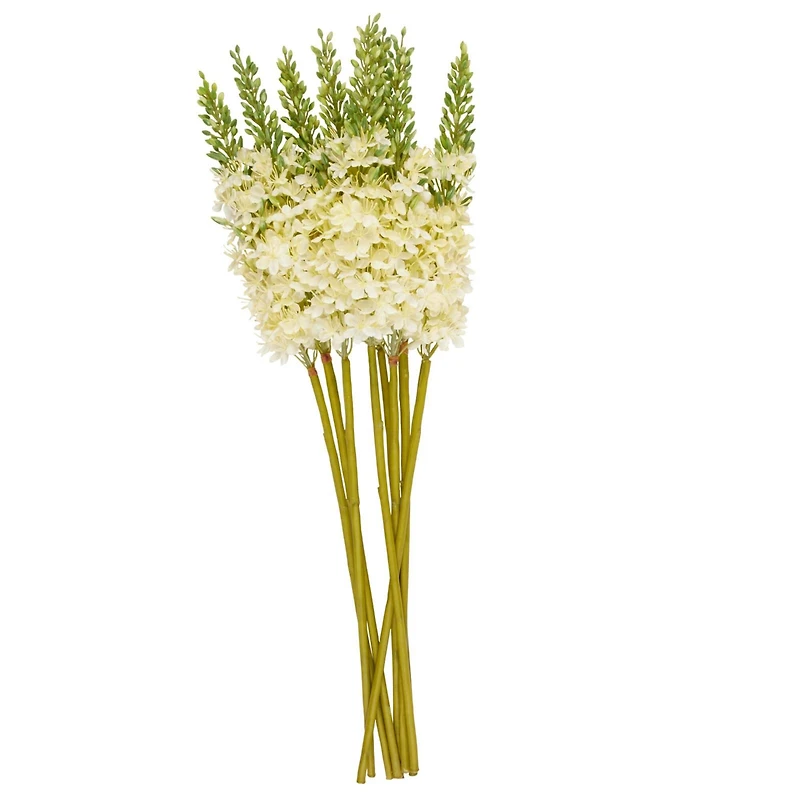 34" White Eremurus Artificial Flower Stem, 8ct.