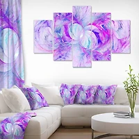 Designart - Light Purple Fractal Texture - Contemporary Canvas Art Print