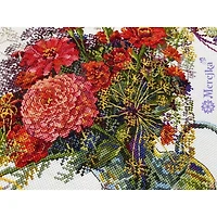 Merejka Zinnia & Dill Counted Cross Stitch Kit
