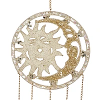 Silver Sun & Moon Metal Eclectic Windchime