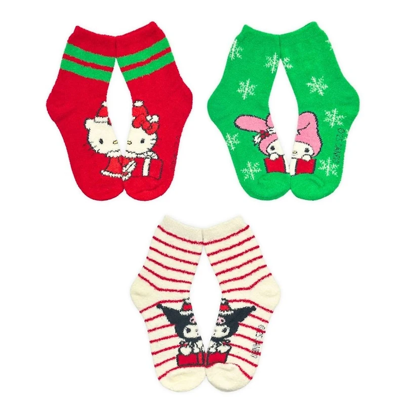 Hello Kitty® 3 Pack Cozy Crew Socks in Greeting Card Box