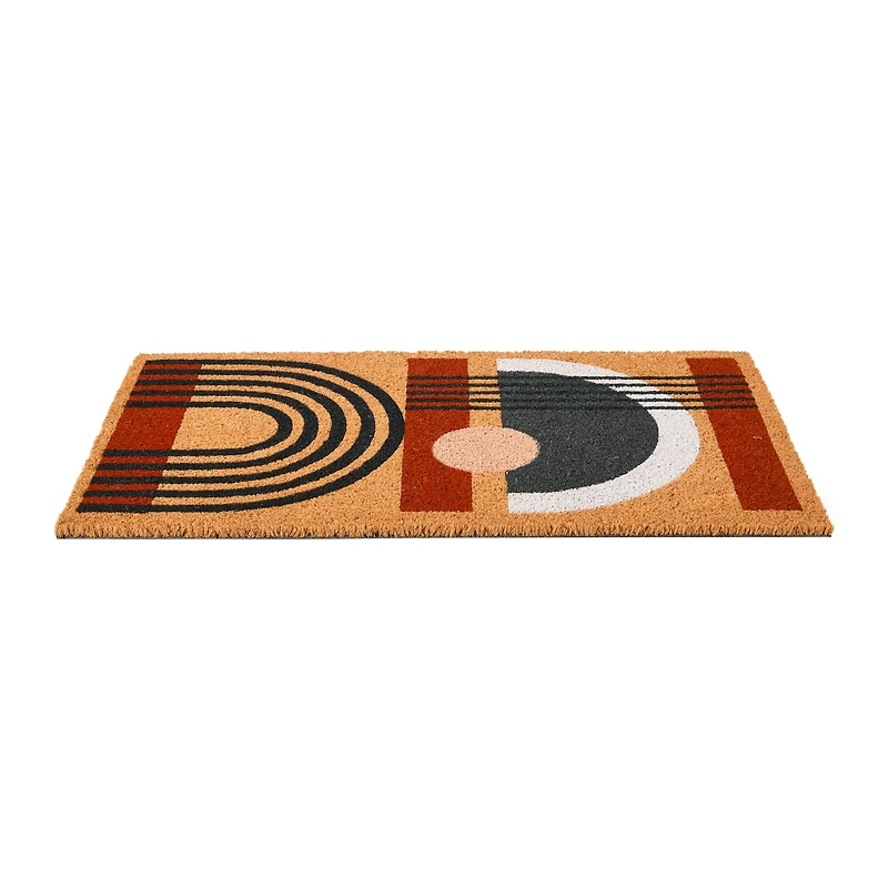 Hello Honey® Geometric Coir Doormat