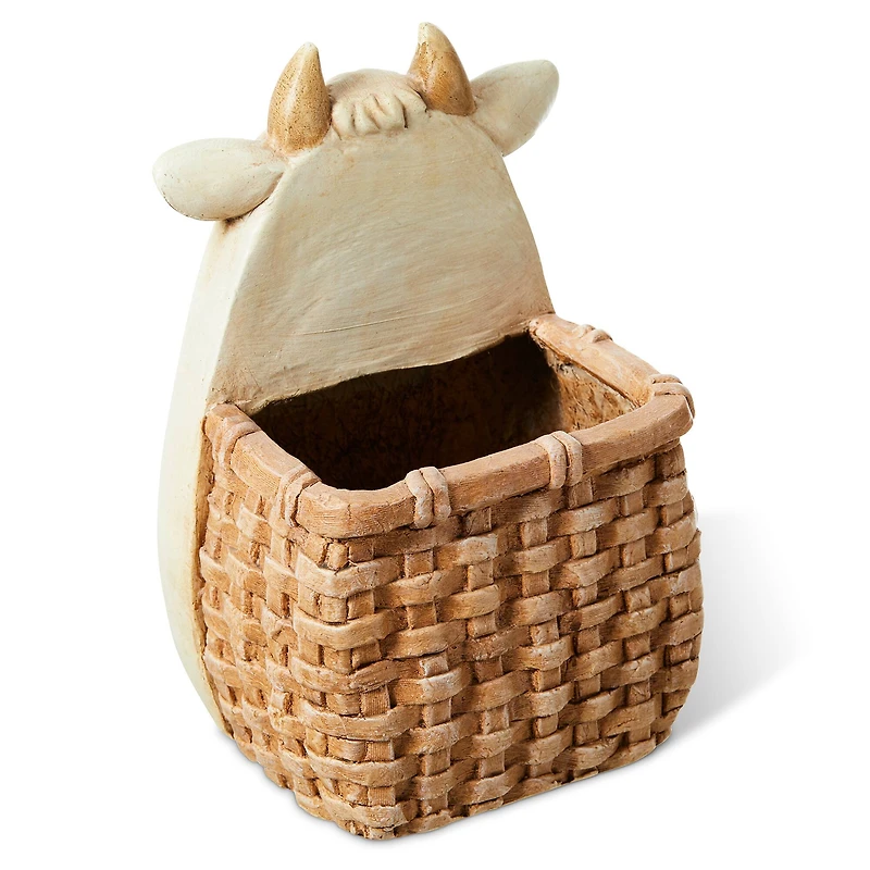 Glitzhome® 13" Cute Cow Statue Planter