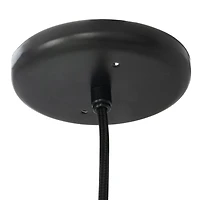 Hello Honey® 8.25" Amber Round Glass & Metal Pendant Lamp with Hardwire