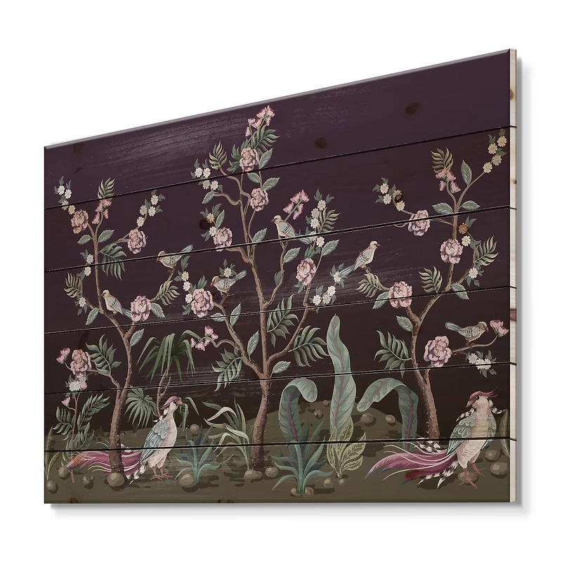 Designart - Chinoiserie With Birds and Peonies I