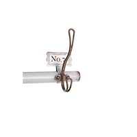 Hello Honey® 40'' Gray Metal Rod with 7 Numbered Wall Hooks