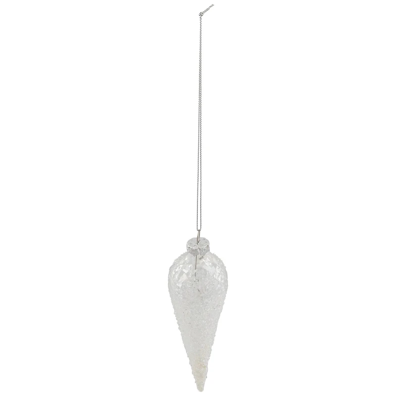 6.25" Clear Glass Winter Icicle Ornament