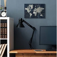 Stupell Industries Distressed Antique World Map Rustic Aesthetic Canvas Wall Art