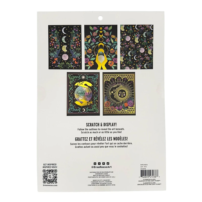 Brea Reese™ 9" x 12" Spring Celestial Scratch Art Paper Pad