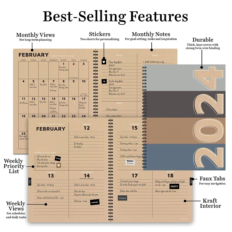 TF Publishing 2024 Basic Rows Large Planner