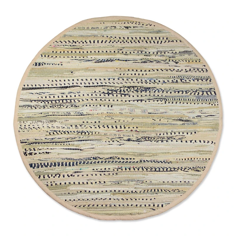 DII® Taupe Round Rag Rug, 3ft.