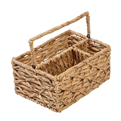 Honey Can Do 12.75" Multi-Compartment Wicker Basket Caddy