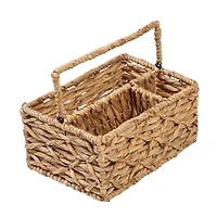 Honey Can Do 12.75" Multi-Compartment Wicker Basket Caddy
