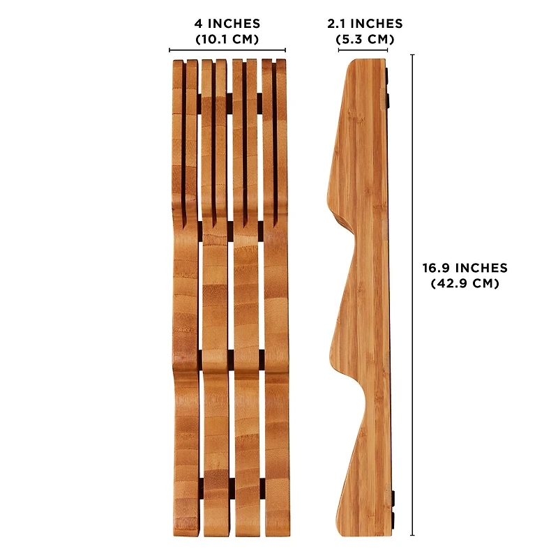 Sabatier 7-Slot Bamboo In-Drawer Knife Organizer