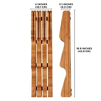 Sabatier 7-Slot Bamboo In-Drawer Knife Organizer