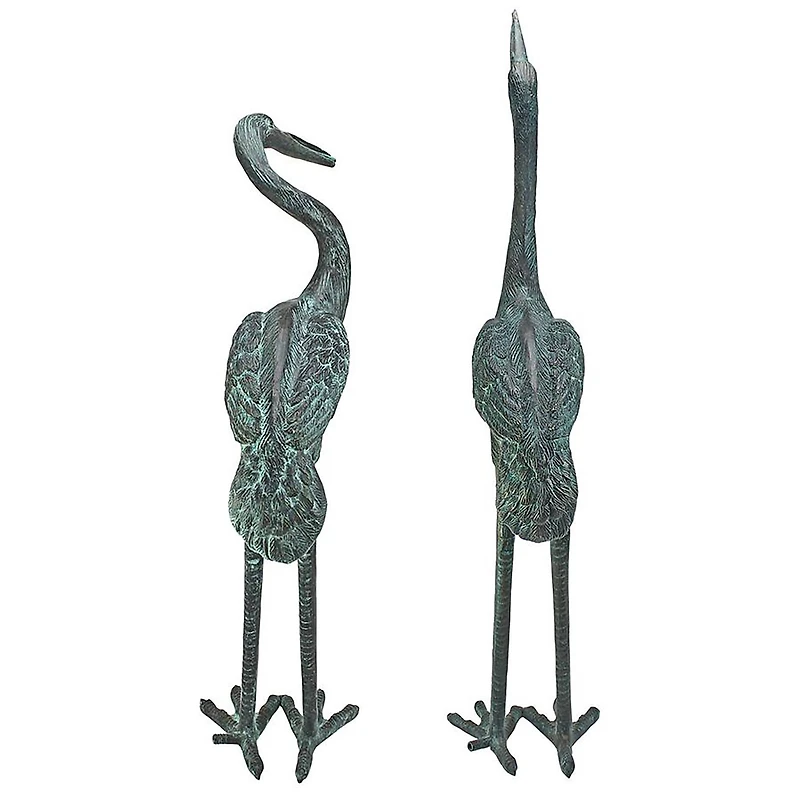Design Toscano Medium Bronze Crane: Set
