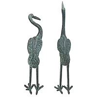 Design Toscano Medium Bronze Crane: Set