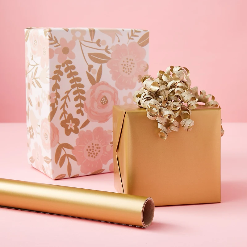 12 Pack: Shiny Gold Gift Wrap by Celebrate It™