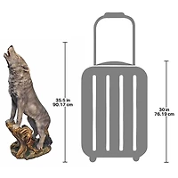Design Toscano 3ft. Howling Lone Wolf Garden Statue