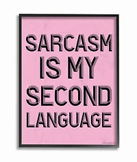 Stupell Industries LulusimonStudio Sarcasm Wall Art in Black Frame